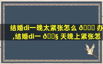 结婚di一
晚太紧张怎么 💐 办,结婚di一 🐧 
天晚上紧张怎么办